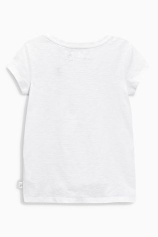 White Love Sequin T-Shirt (3-16yrs)